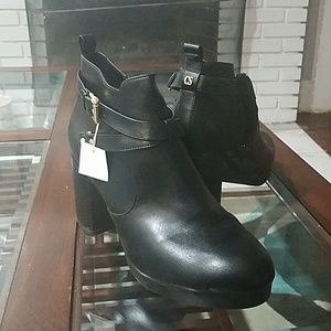 Christian Siriano  black booties, size 12